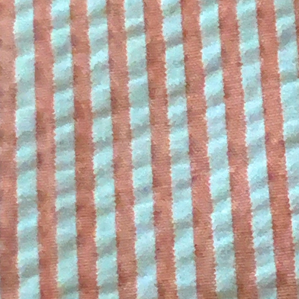 CHARLESTON KHAKIS Coral Striped Seersucker Shorts - Size 35 Waist - Picture 5 of 7